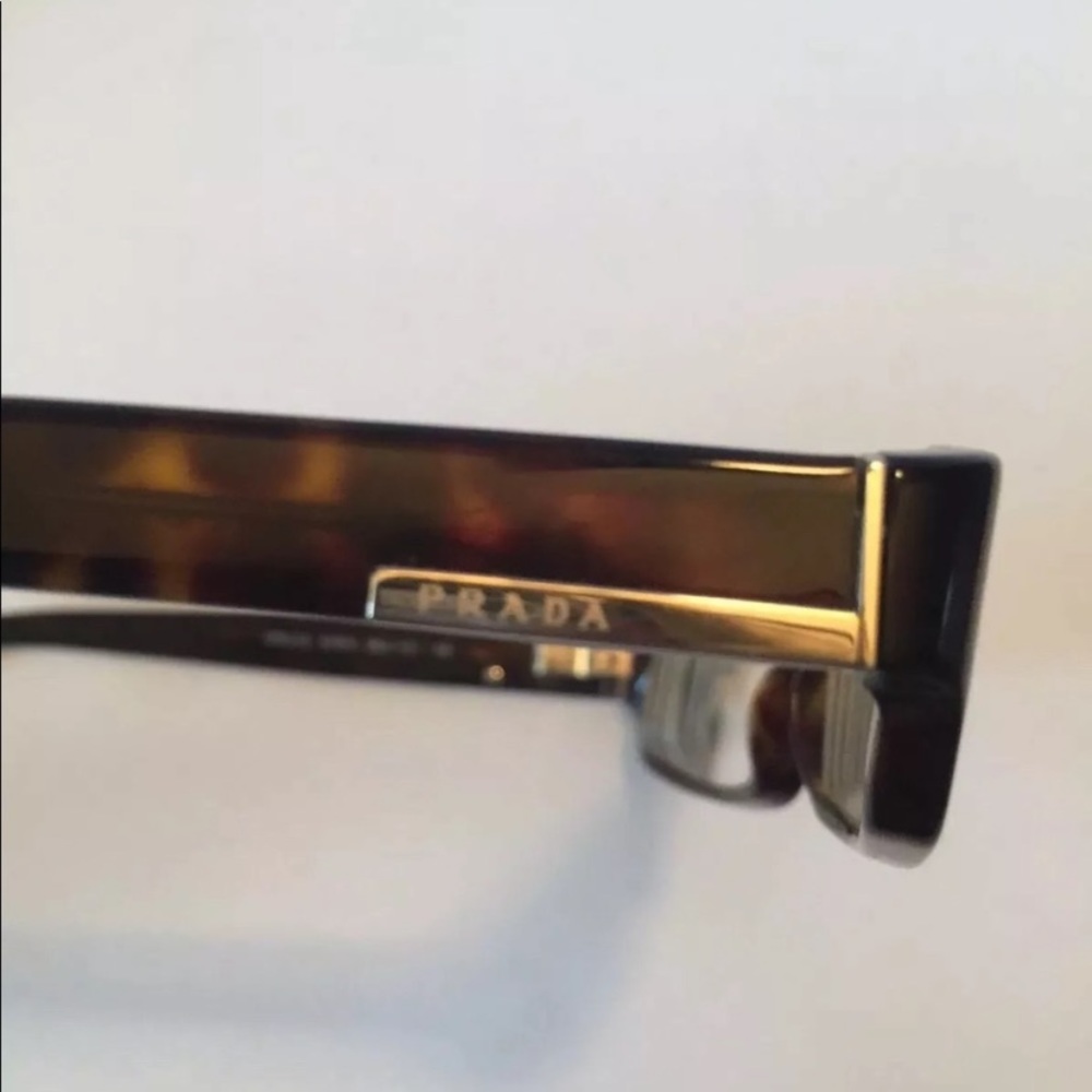 Prada Tortoise Eyeglasses Metal Logo Glasses - Picture 2 of 7